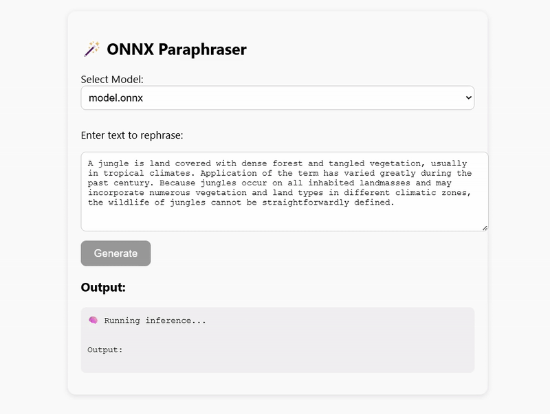 Finetuned SLM running inside browser