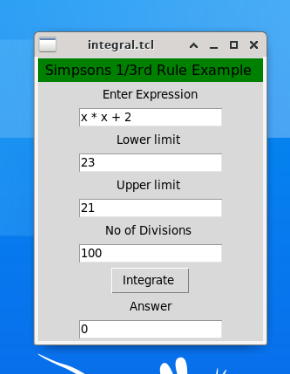  calculate integrals using Simposon's Rule
