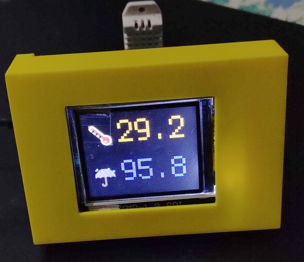 Tabletop temperature and humidity display